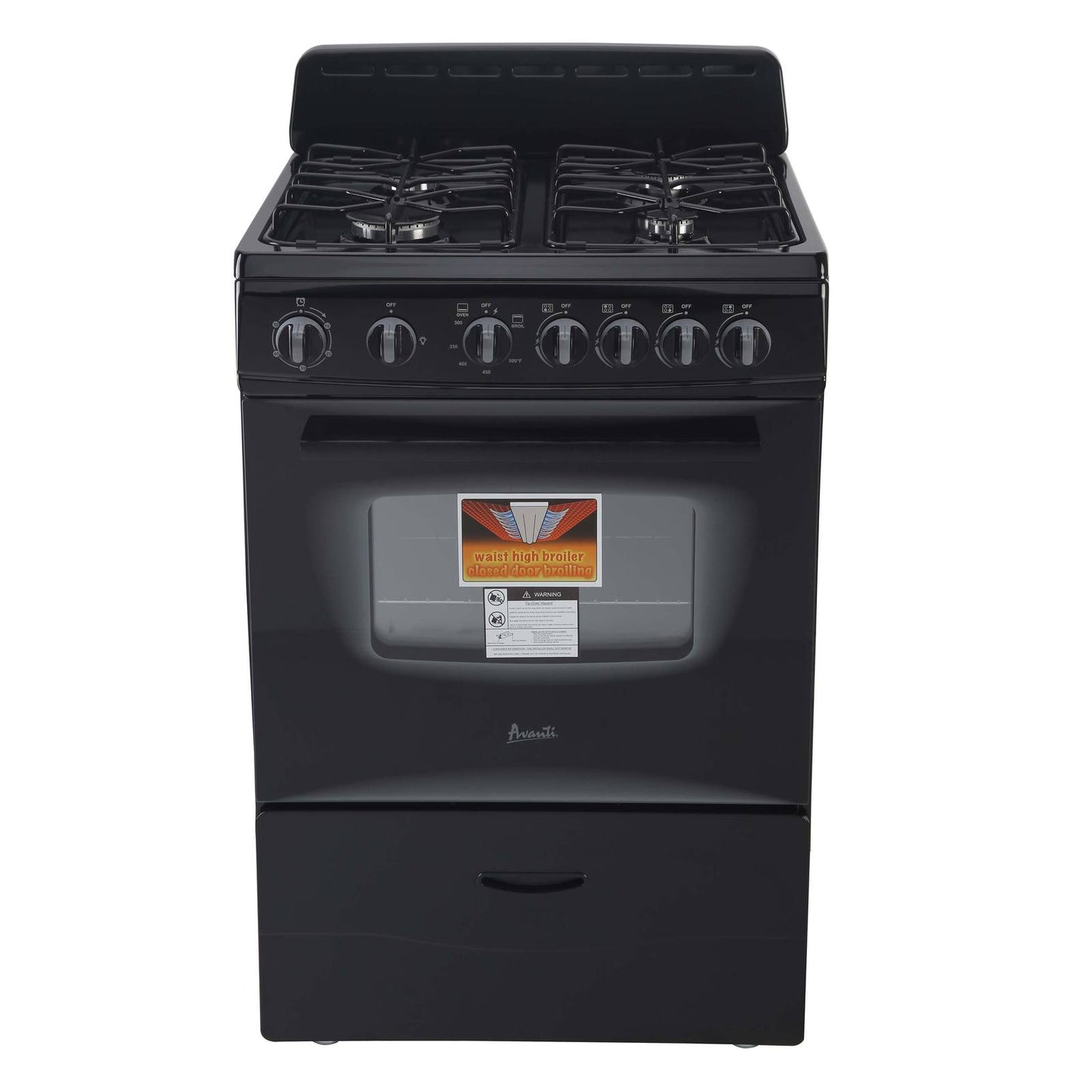 GR2416CSS Avanti 24" Gas Range - Stainless Steel
