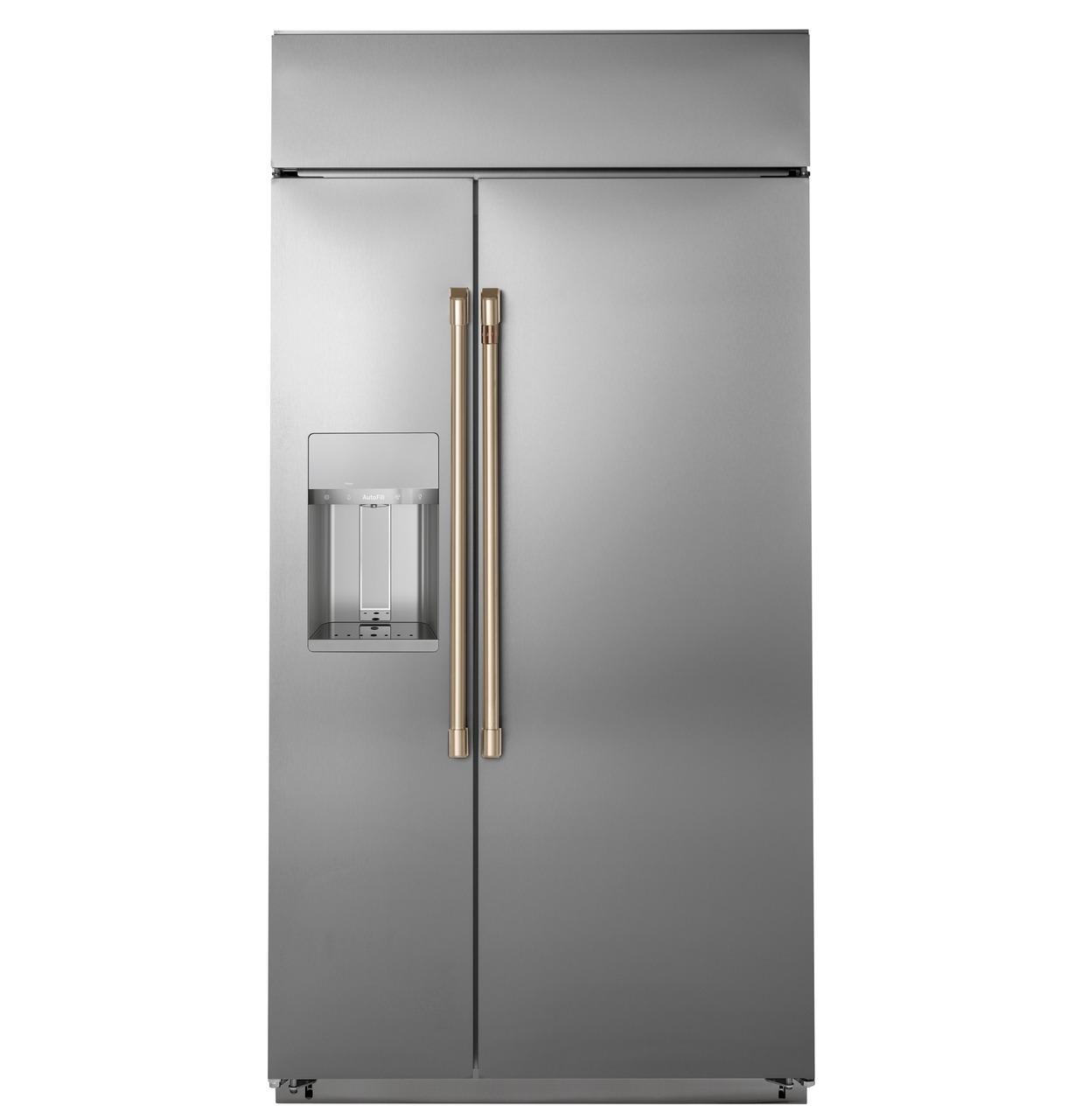 Cafe Caf(eback)™ 48" Smart Built-In Side-by-Side Refrigerator with Dispenser