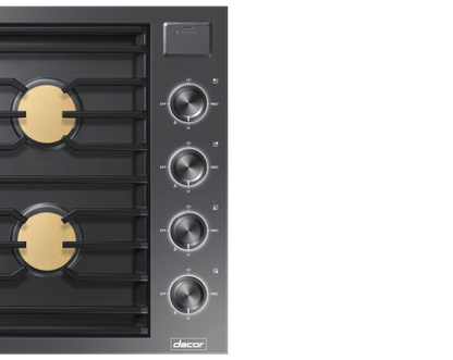 Dacor DTG30M954FM 30" Gas Cooktop, Graphite Stainless Steel, Natural Gas