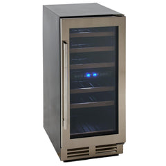 WCF282E3SD Avanti 28 Bottle DESIGNER Series Dual-Zone Wine Cooler - Stainless Steel / 28 Bottles