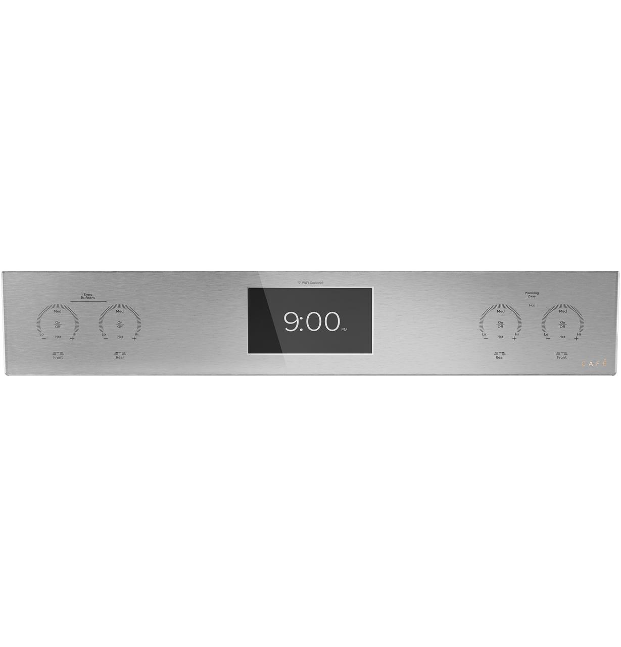 Cafe CHS90XM2NS5 CAF(EBACK)™ 30" Smart Slide-In, Front-Control, Induction and Convection Range with In-Oven Camera in Platinum Glass