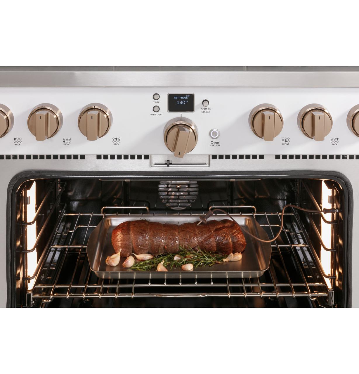 Cafe Caf(eback)™ 36" Smart Dual-Fuel Commercial-Style Range with 6 Burners (Natural Gas)