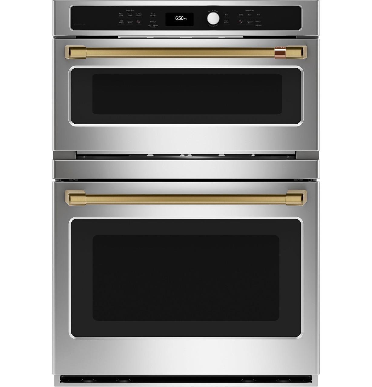 Cafe CTC912P2NS1 CAF(EBACK)™ 30 in. Combination Double Wall Oven with Convection and Advantium® Technology