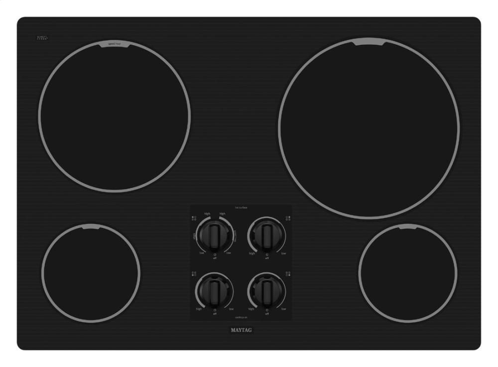 Maytag MEC7430WS 30-inch Electric Cooktop with Two Power Cook Burners