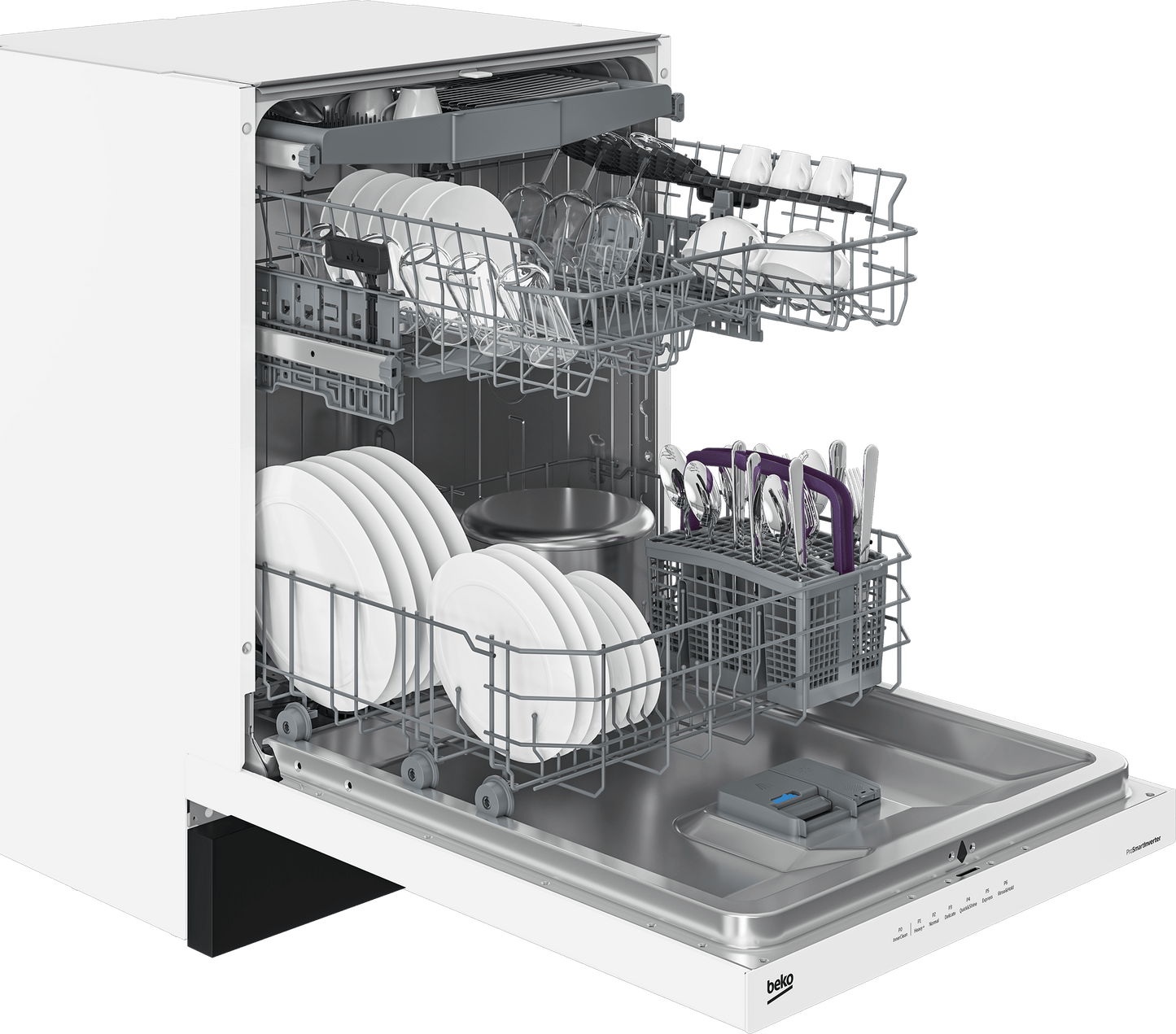 Beko DUT36522W Tall Tub Dishwasher with (15 place settings, 45.0