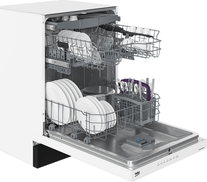 Beko DUT36522W Tall Tub Dishwasher with (15 place settings, 45.0