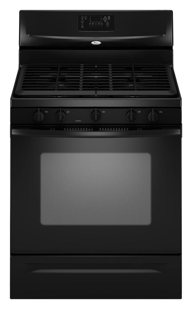 Whirlpool WFG381LVS 30-inch Self-Cleaning Freestanding Gas Range with Five Burners and Full-Width Satin-Finish Cast-Iron Grates