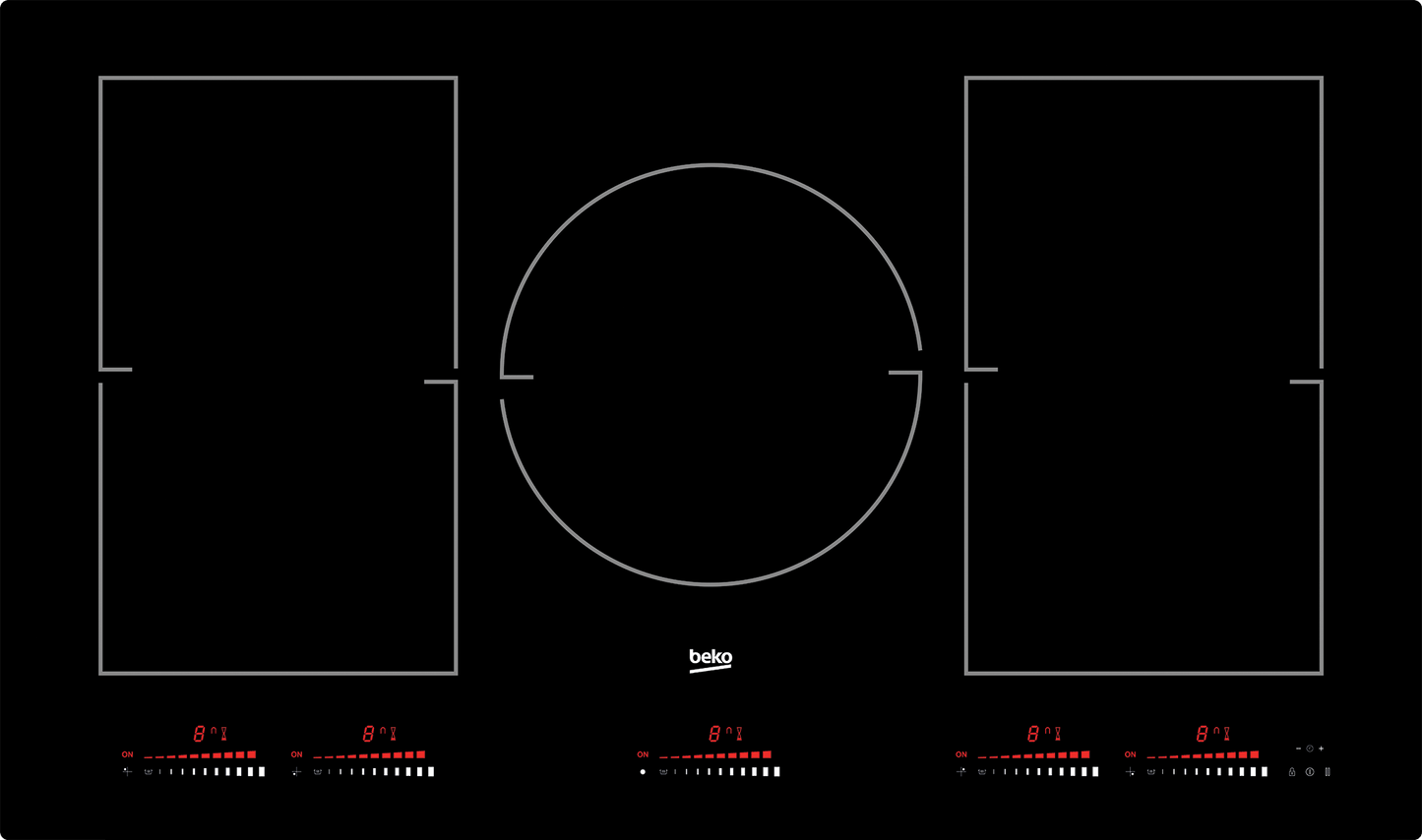 Beko BCTI36510 36" Built-In Induction Cooktop with 5 Zones and Touch Control