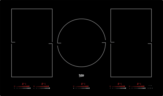 Beko BCTI36510 36" Built-In Induction Cooktop with 5 Zones and Touch Control