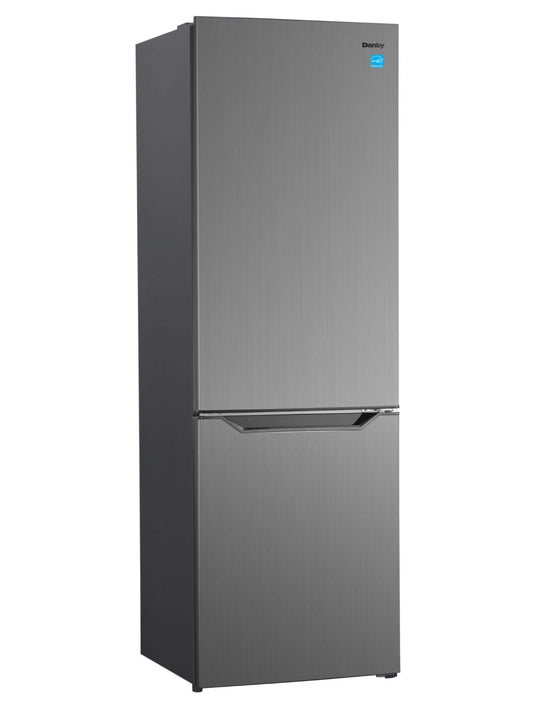 DBMF100B1SLDB Danby 10.3 cu. ft. Bottom Mount Apartment Size Fridge in Stainless Steel Look