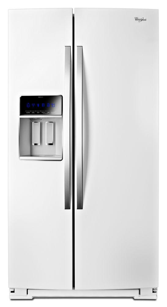 Whirlpool 36-inch Wide Side-by-Side Counter Depth Refrigerator with StoreRight Dual Cooling System - 20 cu. ft.