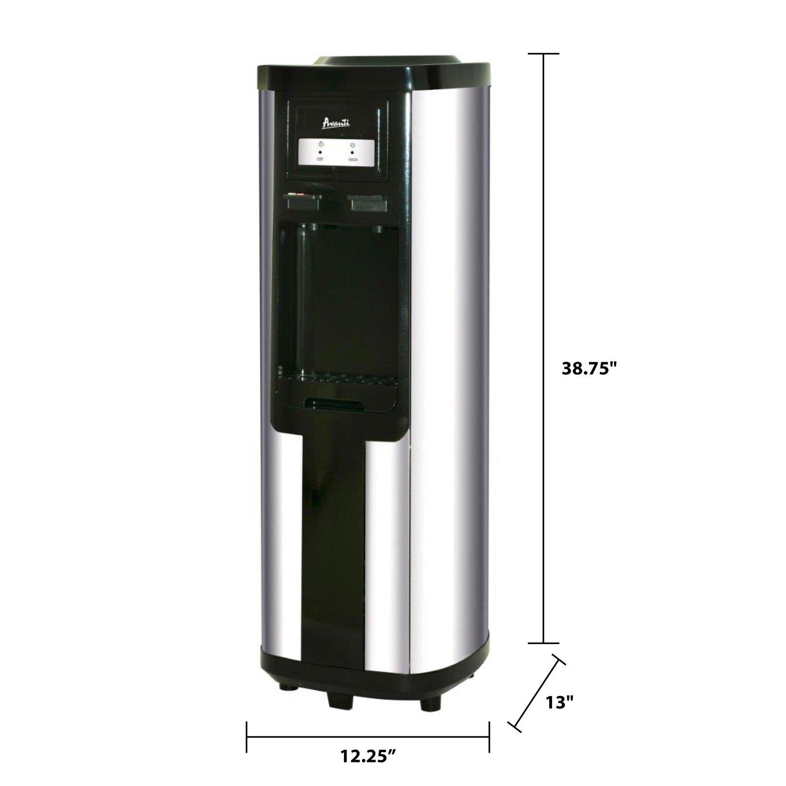 Avanti Hot and Cold Water Dispenser - Stainless Steel / 3 Gallons or 5 Gallons