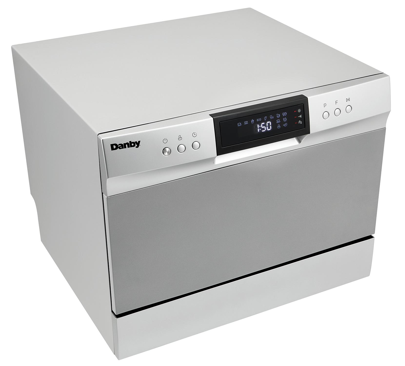 DDW631SDB Danby 6 Place Setting Countertop Dishwasher in Silver