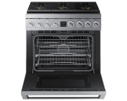Dacor DOP36P86DLS Transitional 36" Dual-Fuel Range, Silver Stainless Steel, Natural Gas/Liquid Propan