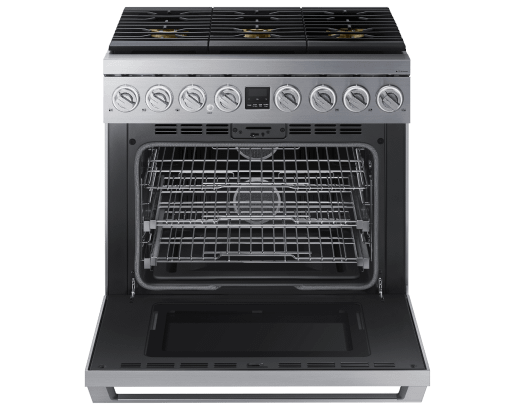 Dacor Transitional 36" Dual-Fuel Range, Silver Stainless Steel, Natural Gas/Liquid Propan