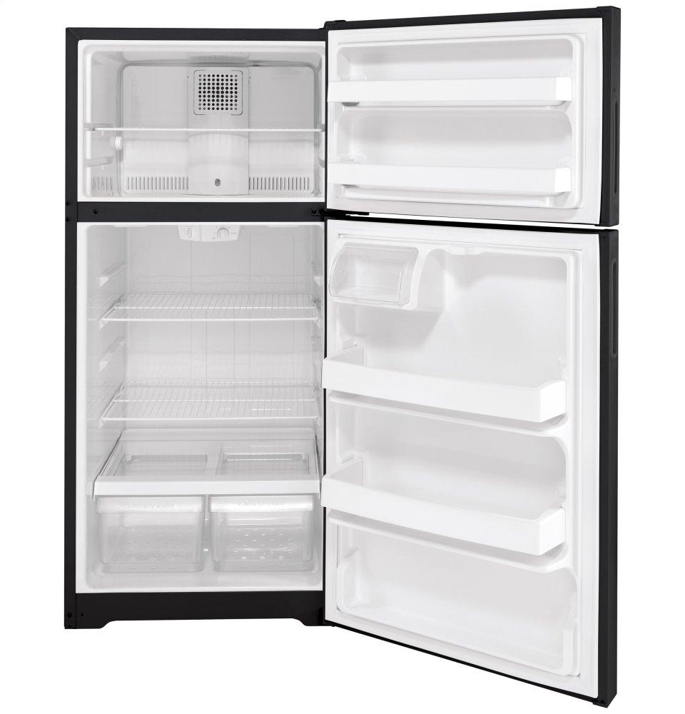 HPS16BTNRBB Hotpoint® 15.6 Cu. Ft. Recessed Handle Top-Freezer Refrigerator