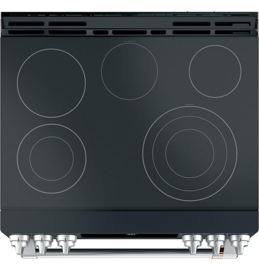 Cafe CES700P3MD1 CAF(EBACK)™ 30" Smart Slide-In, Front-Control, Radiant and Convection Range