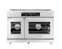 Dacor HDPR48SNG Dual Fuel Pro Range, Silver Stainless Steel, Natural Gas