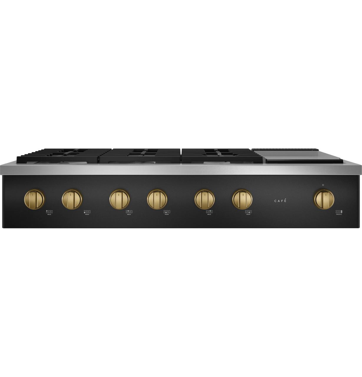 Cafe CGU486P3TD1 CAF(EBACK)™ 48" Commercial-Style Gas Rangetop with 6 Burners and Integrated Griddle (Natural Gas)