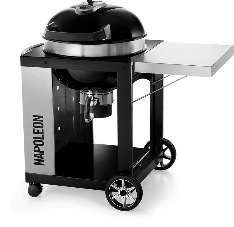 Napoleon Bbq PRO CART Charcoal Kettle Grill , Charcoal, Black