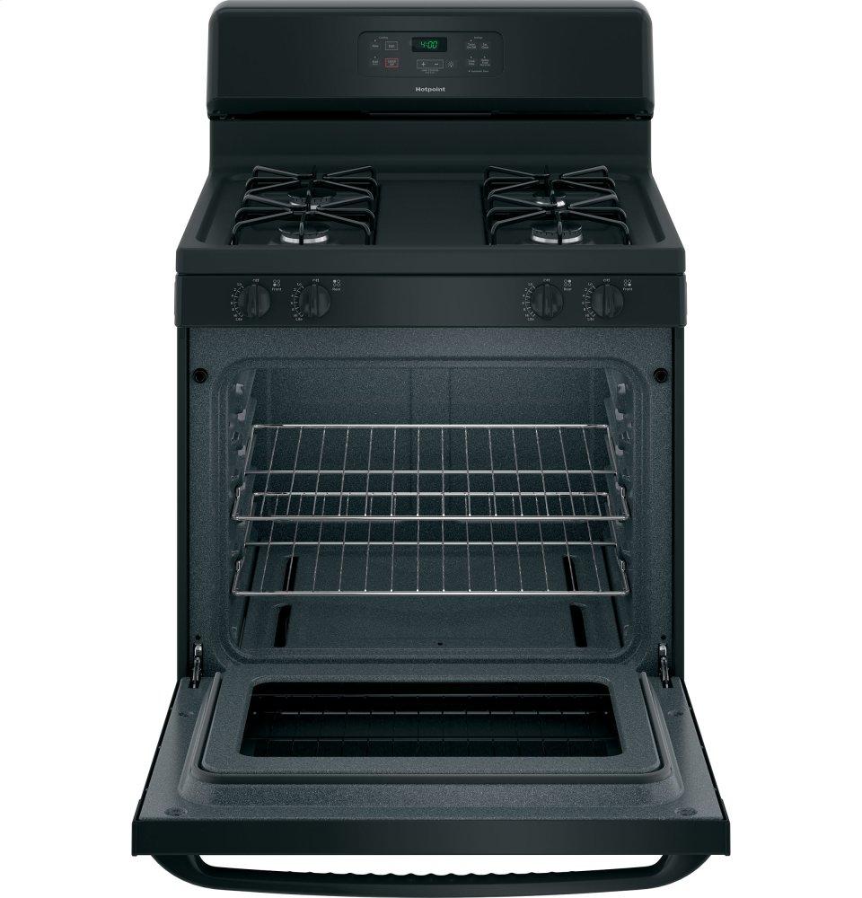 RGBS400DMBB Hotpoint® 30" Free-Standing Standard Clean Gas Range