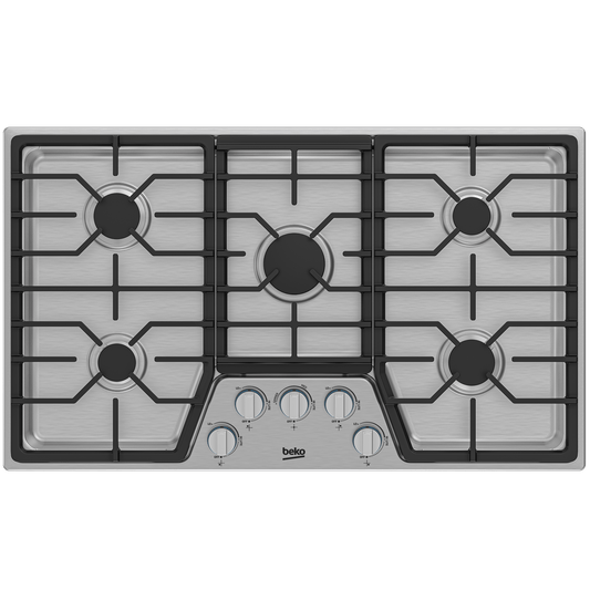 Beko BCTG36500SS 36" Built-In Gas Cooktop with 5 Burners