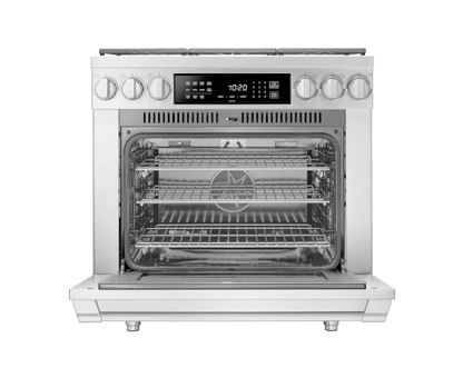 Dacor HDPR36SLP Dual Fuel Pro Range, Silver Stainless Steel, Liquid Propane