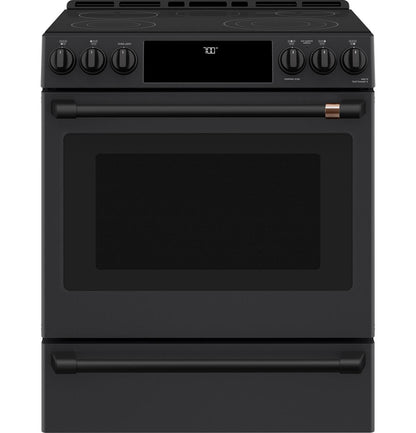 Cafe CES700P3MD1 CAF(EBACK)™ 30" Smart Slide-In, Front-Control, Radiant and Convection Range