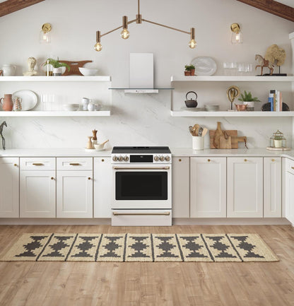 Cafe CHS900P4MW2 CAF(EBACK)™ 30" Smart Slide-In, Front-Control, Induction and Convection Range with Warming Drawer