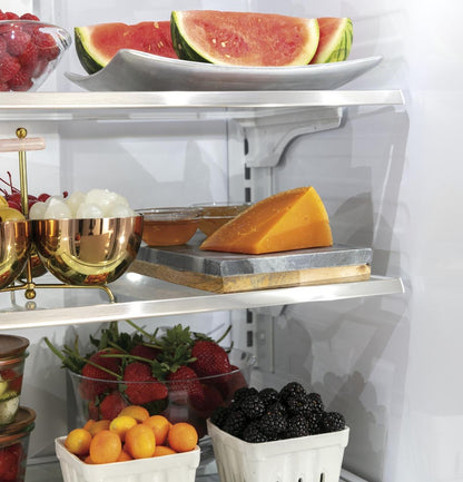 Cafe CYE22TP2MS1 CAF(EBACK)™ ENERGY STAR® 22.1 Cu. Ft. Smart Counter-Depth French-Door Refrigerator with Hot Water Dispenser