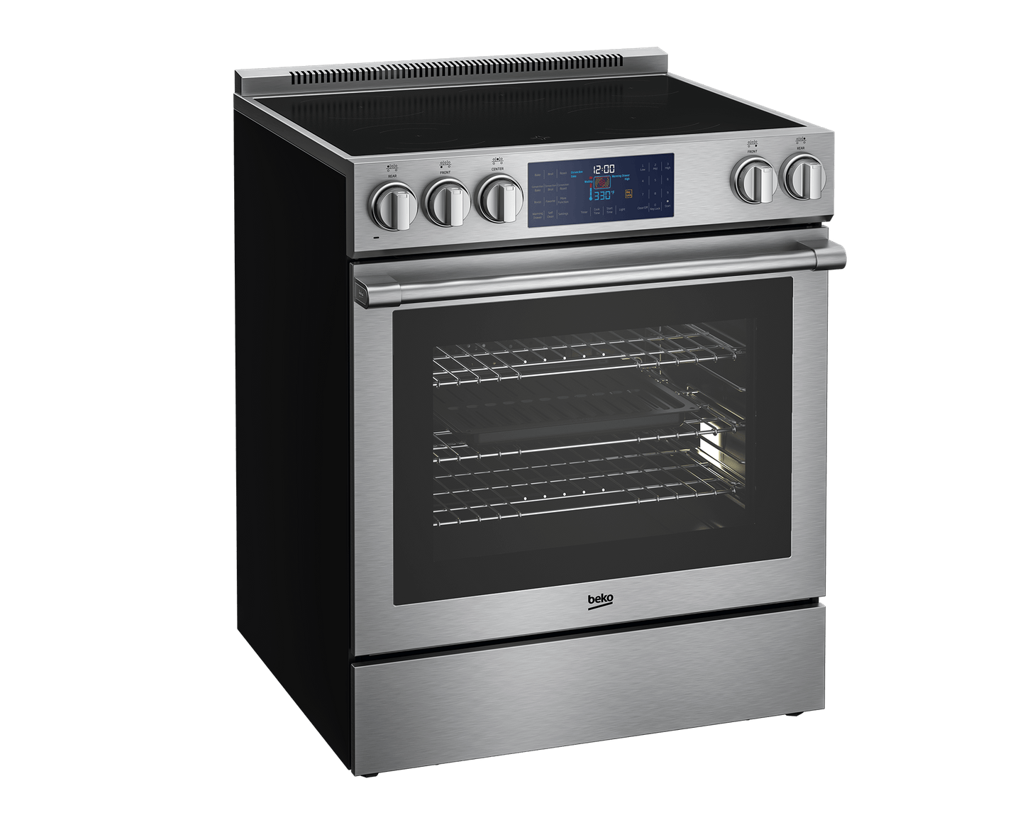 Beko 30" Stainless Steel Slide-In Electric Range