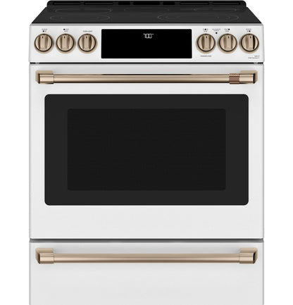Cafe CES700P4MW2 CAF(EBACK)™ 30" Smart Slide-In, Front-Control, Radiant and Convection Range