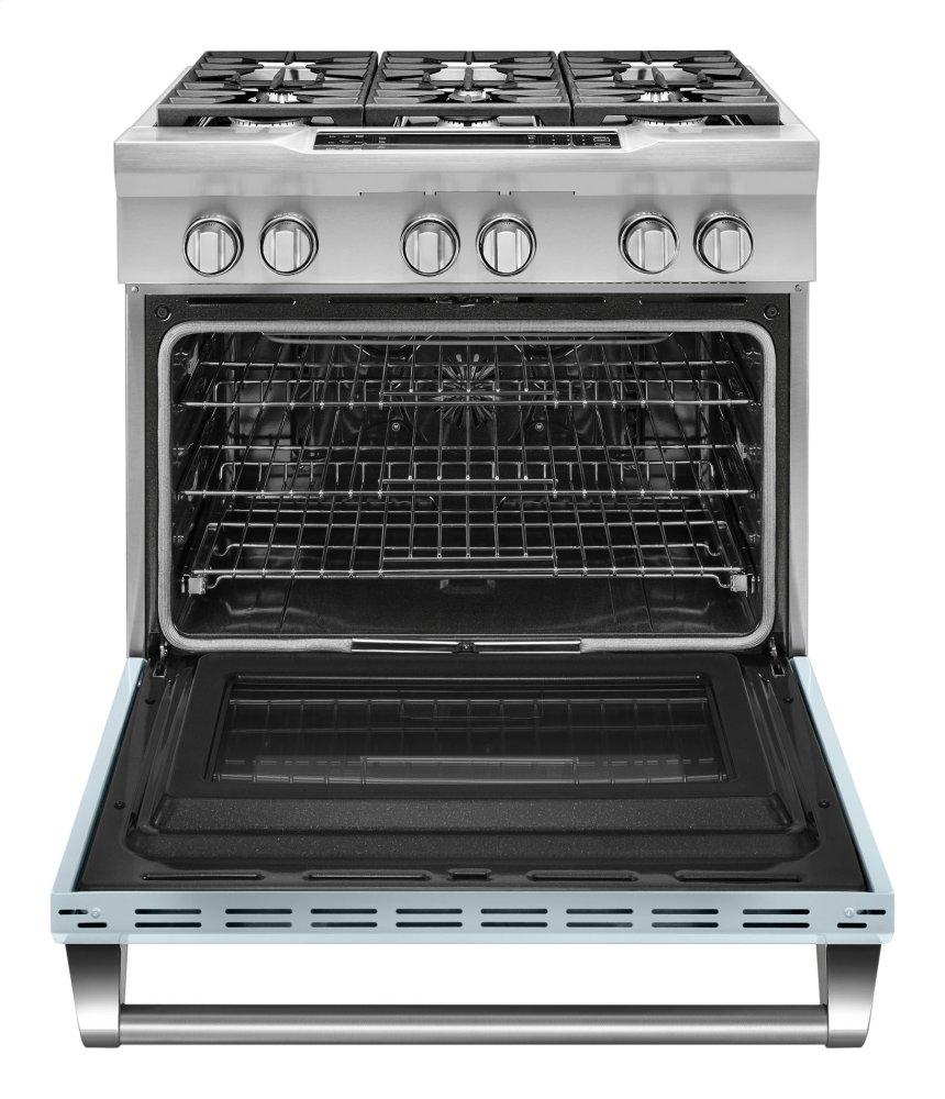 Kitchenaid KDRS467VMB Limited Edition KitchenAid® 36'' 6-Burner Dual Fuel Freestanding Range, Commercial-Style - Misty Blue