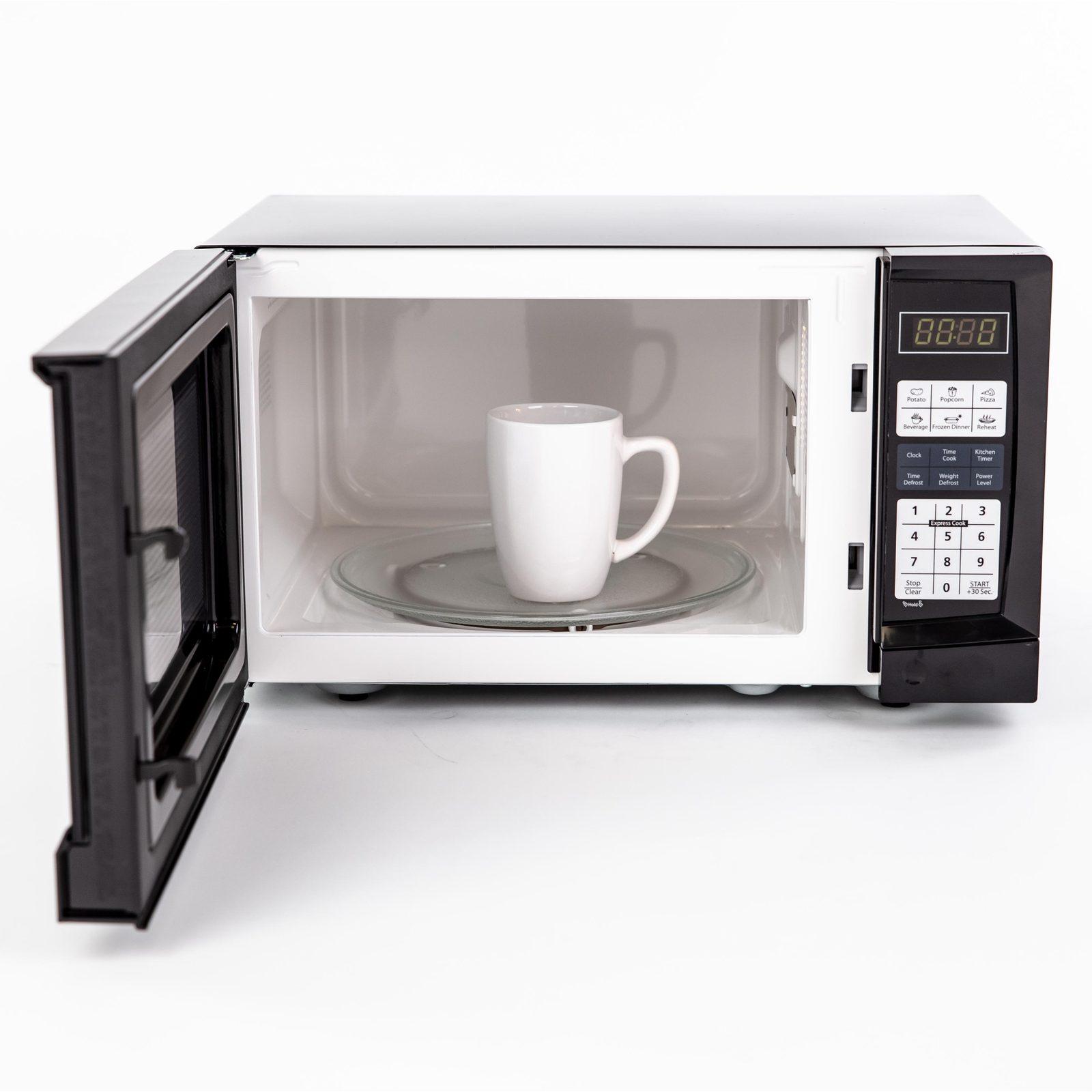 Avanti 0.9 cu. ft. Microwave Oven - Stainless Steel with Black Cabinet / 0.9 cu. ft.