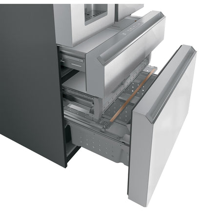 Cafe CVE28DM5NS5 CAF(EBACK)™ ENERGY STAR® 27.8 Cu. Ft. Smart 4-Door French-Door Refrigerator in Platinum Glass