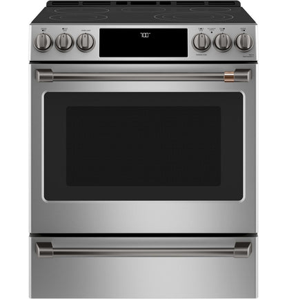 Cafe CES700P2MS1 CAF(EBACK)™ 30" Smart Slide-In, Front-Control, Radiant and Convection Range