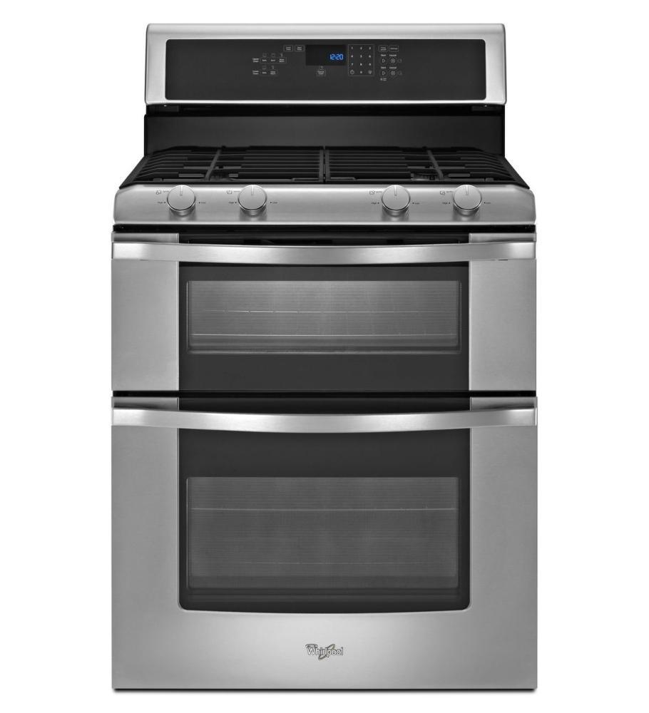 Whirlpool WGG555S0BS 6.0 Total cu. ft. Double Oven Gas Range with AccuBake® system