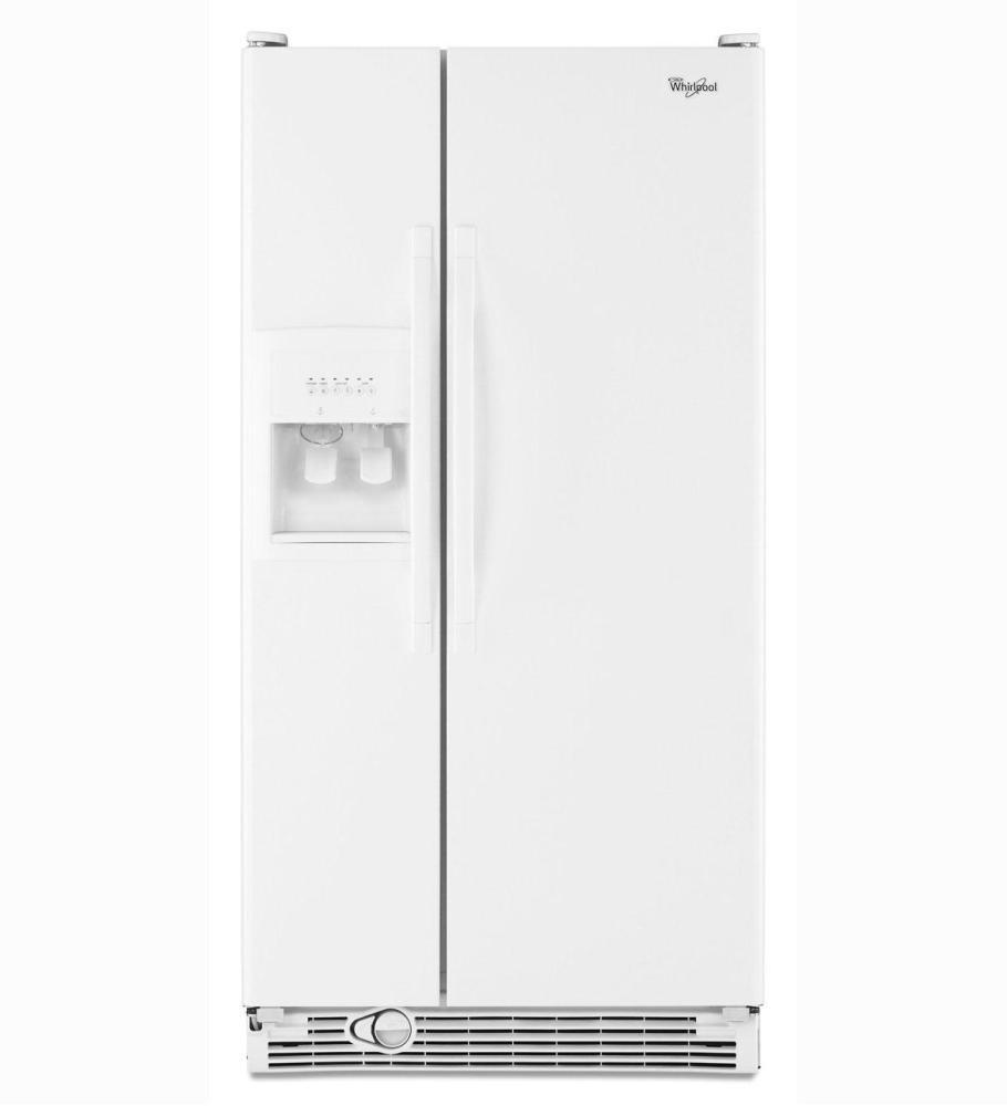 Whirlpool 22 cu. ft. Side-by-Side Refrigerator with Full-Width Adjustable Slide-Out SpillGuard Glass Shelves