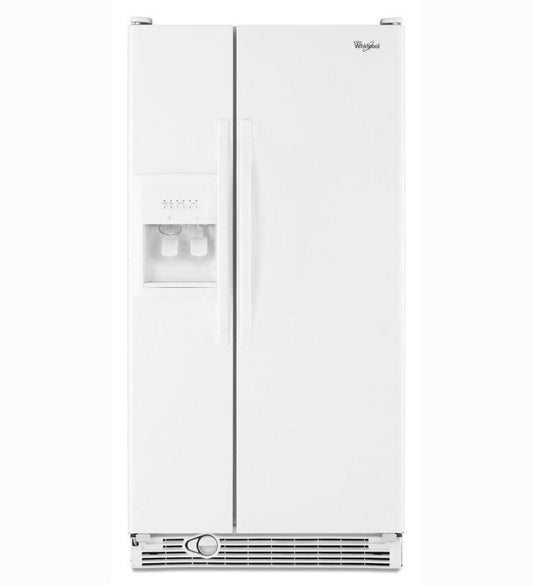 Whirlpool ED2KVEXVQ 22 cu. ft. Side-by-Side Refrigerator with Full-Width Adjustable Slide-Out SpillGuard Glass Shelves