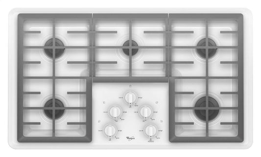 Whirlpool W5CG3625XW 36-inch Gas Cooktop with 12,500 BTU Power™ Burner