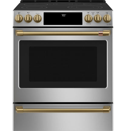 Cafe CES700P2MS1 CAF(EBACK)™ 30" Smart Slide-In, Front-Control, Radiant and Convection Range