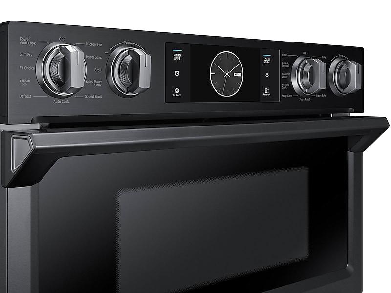 30" Smart Microwave Combination Wall Oven with Flex Duo™ in Black Stainless Steel