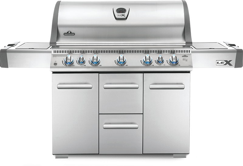 Napoleon Bbq LEX730RSBIPSS LEX 730 RSBI with Side Burner and Infrared Bottom & Rear Burners , Stainless Steel , Propane