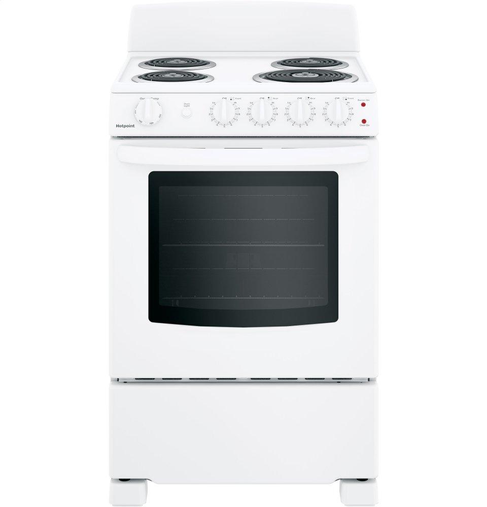 RAS240DMWW Hotpoint® ENERGY STAR® 24" Electric Free-Standing Front-Control Range