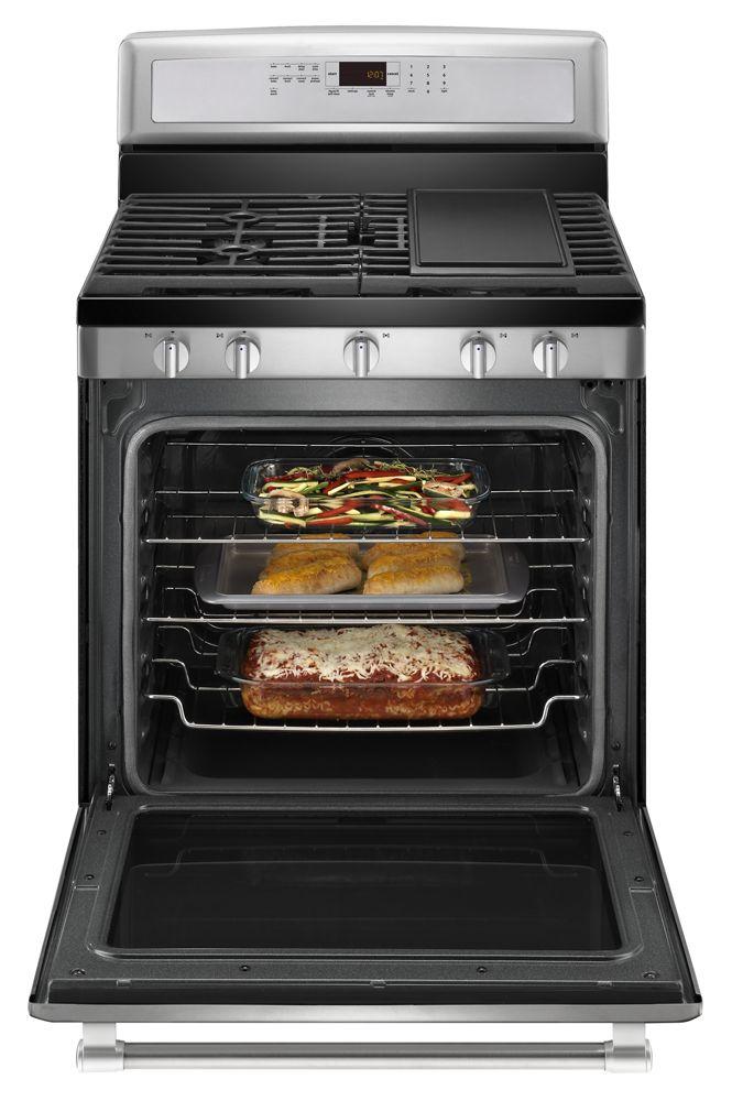 Maytag MGR8800DS 30-inch Wide Gas Range with Convection and Power Preheat - 5.8 cu. ft.