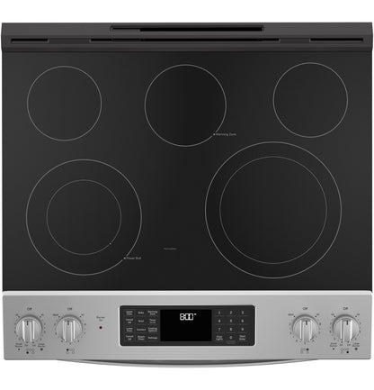 JSS86SPSS GE 30" Slide-In Electric Convection Double Oven Range