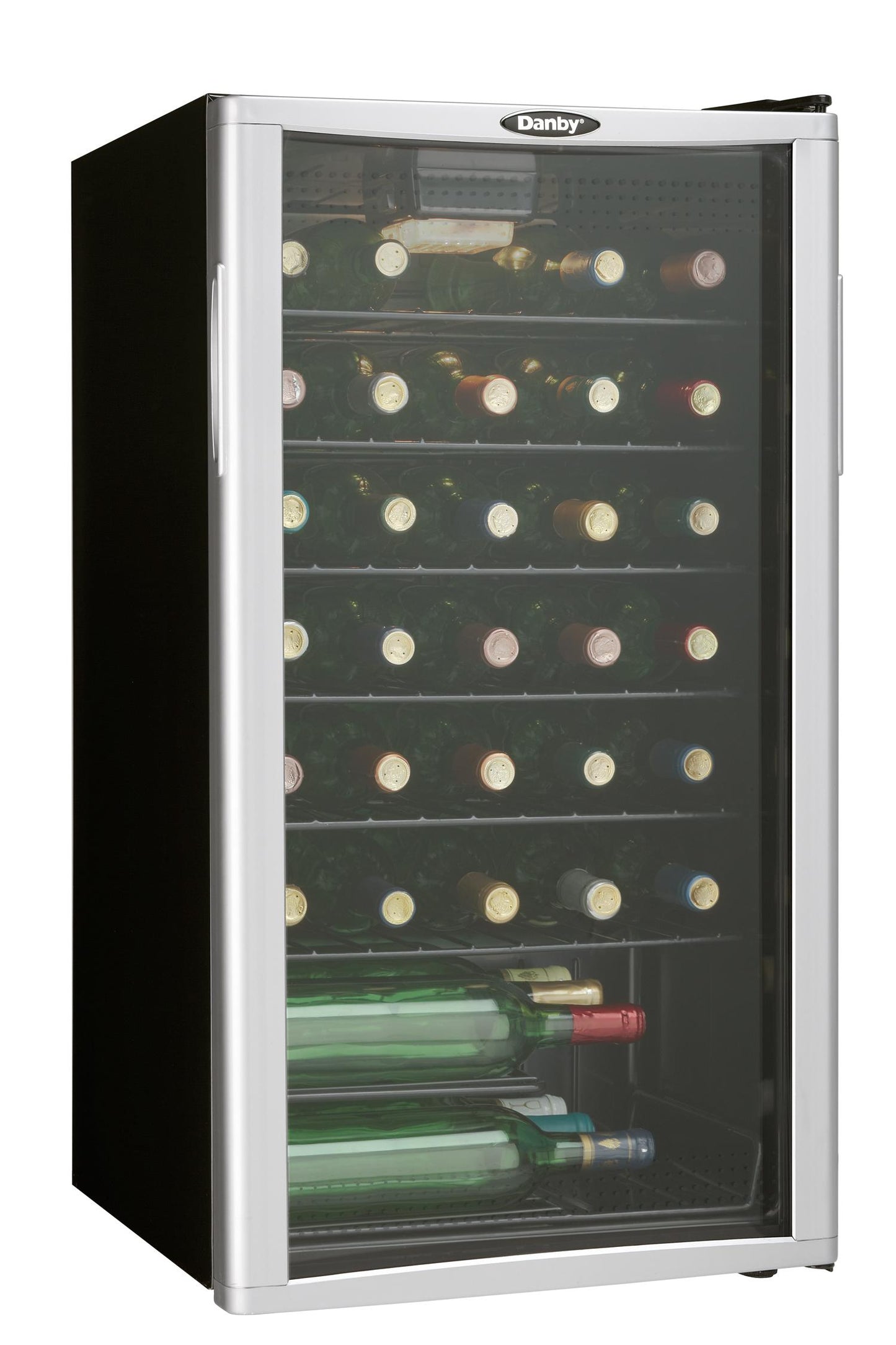DWC350BLP Danby 36 Bottle Free-Standing Wine Cooler in Platinum