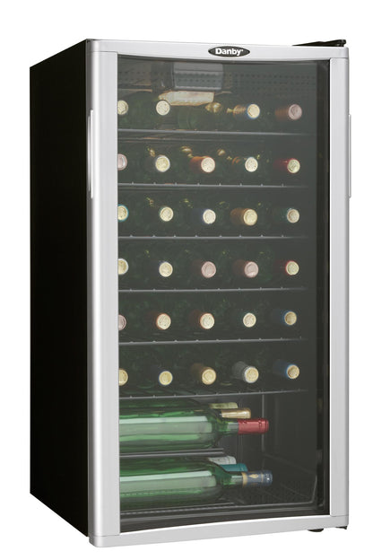 DWC350BLP Danby 36 Bottle Free-Standing Wine Cooler in Platinum