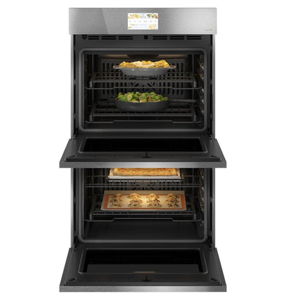 Cafe CTD90DM2NS5 CAF(EBACK)™ 30" Smart Built-In Convection Double Wall Oven in Platinum Glass
