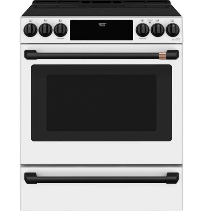 Cafe CHS900P4MW2 CAF(EBACK)™ 30" Smart Slide-In, Front-Control, Induction and Convection Range with Warming Drawer